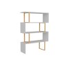 HANAH HOME Polica za knjige Adriana Gold White - slika 2
