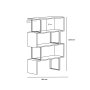 HANAH HOME Polica za knjige Adriana Gold White - slika 3