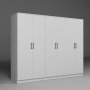 HANAH HOME Ormar bela boja Kardelen 1600 105 - slika 5