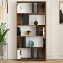 HANAH HOME Polica za knjige Lima Walnut Anthracite - slika 2