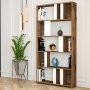 HANAH HOME Polica za knjige Lima Walnut White - slika 1