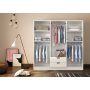 HANAH HOME Ormar mat bele boje Rb 157 - slika 3