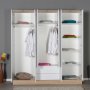 HANAH HOME Beli ormar Base 6 - slika 4