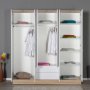 HANAH HOME Beli ormar Base 6 - slika 5