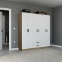 HANAH HOME Ormar braon - bele boje Yaman 1600 75 - slika 2