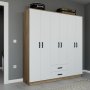 HANAH HOME Ormar braon - bele boje Yaman 1600 75 - slika 3