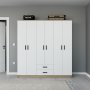 HANAH HOME Ormar braon - bele boje Yaman 1600 75 - slika 1