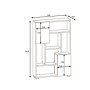 HANAH HOME Polica za knjige De More Anthracite - slika 5
