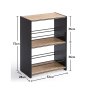 HANAH HOME Polica za knjige Black Small Bookcase - slika 5