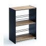 HANAH HOME Polica za knjige Black Small Bookcase - slika 1
