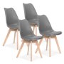 ModernHome Trepezarijske stolice set 4 kom Filipo Dark Gray - slika 1