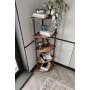 HANAH HOME Polica za knjige Bookcase 5 Corner Walnut - slika 1