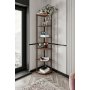 HANAH HOME Polica za knjige Bookcase 6 Corner Walnut - slika 1