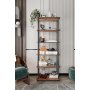 HANAH HOME Polica za knjige Bookcase 6 Rect Walnut - slika 2