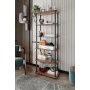 HANAH HOME Polica za knjige Bookcase 6 Rect Walnut - slika 1