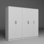 HANAH HOME Ormar bele boje Kardelen 1600 104 - slika 5