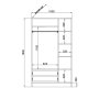 HANAH HOME Ormar mat bele boje Rb 076 - slika 5