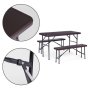 Bolzz ModernHome Sklopivi set 120 cm Sto sa 2 Klupe banquet / BROWN - slika 3