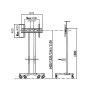 XSTAND Xstand 32/75 podni pokretni nosac za TV/VESA 600x400/maxTILT od+15-15/do 45kg - slika 3