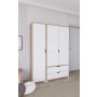 HANAH HOME Ormar braon - bele boje Nisan 1600 019 - slika 2
