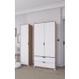 HANAH HOME Ormar braon - bele boje Nisan 1600 019 - slika 3