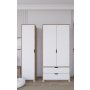 HANAH HOME Ormar braon - bele boje Nisan 1600 019 - slika 4