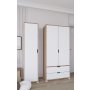 HANAH HOME Ormar braon - bele boje Nisan 1600 019 - slika 5