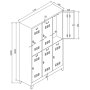 HANAH HOME Ormarić za skladištenje Js1014 Light Grei - slika 4