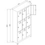 HANAH HOME Ormarić za skladištenje Js1024 Light Grei - slika 4