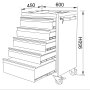 HANAH HOME Ormarić za skladištenje Js1031 Light Grei - slika 4