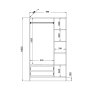 HANAH HOME Ormar mat bele boje Rb 066 - slika 5
