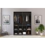 HANAH HOME Ormar Mat bela Antracit Rb 183 01 - slika 3