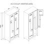 HANAH HOME Ormarić za skladištenje Js1033 Light Grei - slika 5