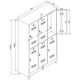HANAH HOME Ormarić za skladištenje Js1025 Light Grei - slika 4