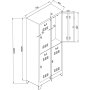 HANAH HOME Ormarić za skladištenje Js1013 Light Grei - slika 4