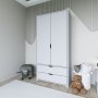 HANAH HOME Ormar u beloj boji 90 cm 1600 016 - slika 4