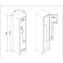 HANAH HOME Ormarić za skladištenje Js1032 Light Grei - slika 4