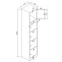 HANAH HOME Ormarić za skladištenje Js1016 Light Grei - slika 4