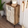 HANAH HOME Ormar za cipele Prag Walnut White Marble - slika 4