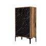 HANAH HOME Ormar za cipele Prag Walnut Black Marble - slika 5