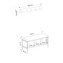HANAH HOME Ormar za cipele Shanel Sapphire hrast boja - slika 4