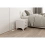 HANAH HOME Noćni ormarić mat bela bpoja Rb 058 - slika 2