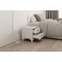 HANAH HOME Noćni ormarić mat bela bpoja Rb 058 - slika 3
