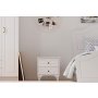 HANAH HOME Noćni ormarić mat bela boja Rb 108 - slika 2
