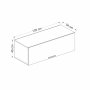 HANAH HOME Zidni ormar Kale 135 Anthracite - slika 5