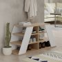 HANAH HOME Ormar za cipele Pyramid Shoe Bench White - slika 2
