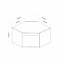 HANAH HOME Zidni ormar Kale Corner White Nostalgia - slika 5