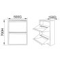 HANAH HOME Ormar za cipele Js1034 Light Grei - slika 5