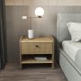 HANAH HOME Noćni ormarić Berlin Walnut Hazeran - slika 1