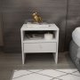 HANAH HOME Noćni ormarić Nova White - slika 2